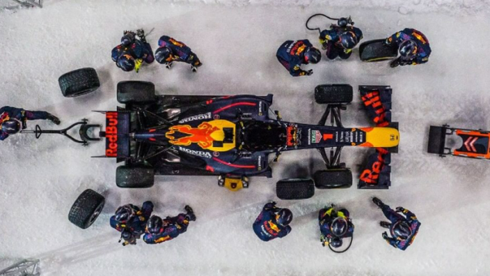 Verstappen shows off number 1 on Red Bull for first time