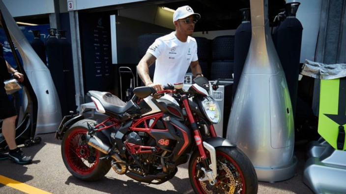 'Hamilton crashes in Superbike test'