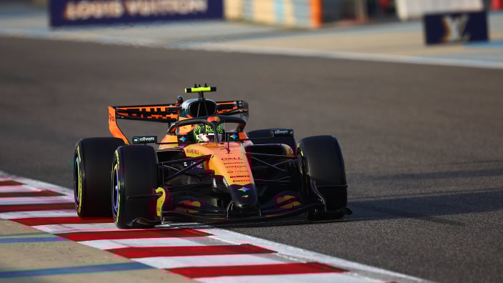 Norris during Bahrain Test 1