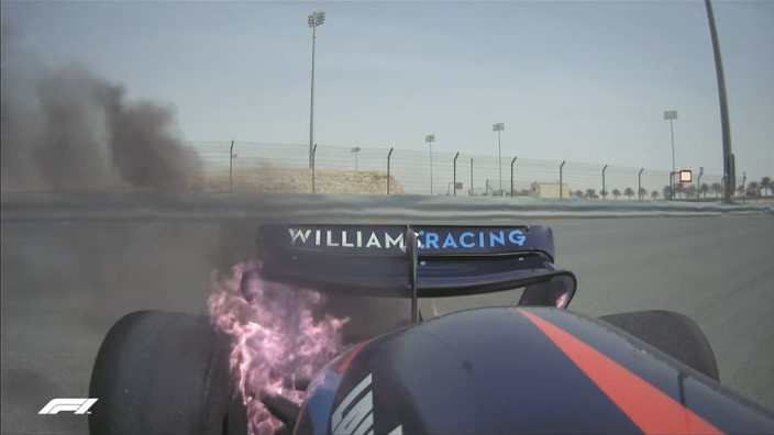 Williams catches fire