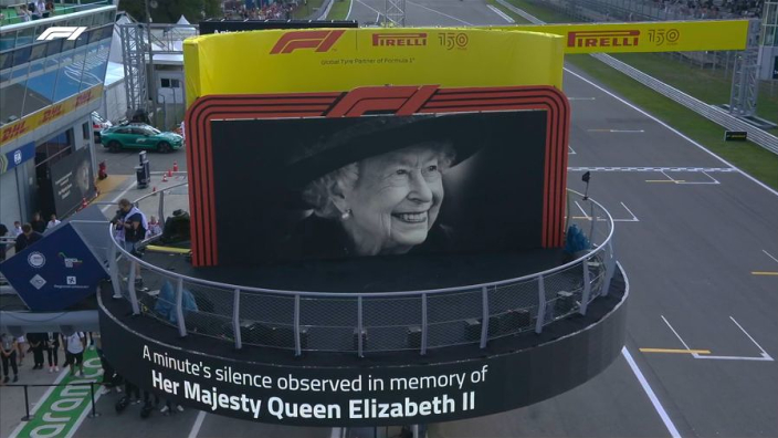 Los homenajes de los equipos a la Reina Isabel II en Monza