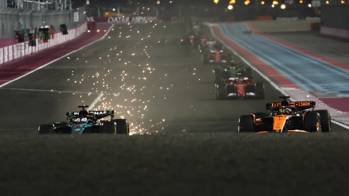 George Russell and Oscar Piastri at the 2024 Qatar Grand Prix