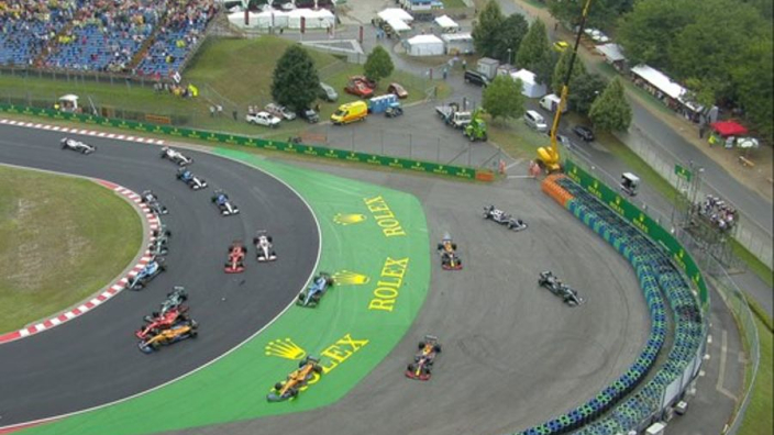 Verstappen hit in Bottas-triggered first lap Hungarian GP carnage