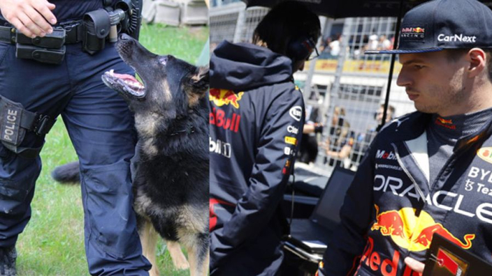 Politie doet met speurhond onderzoek in Red Bull-garage na winst Verstappen