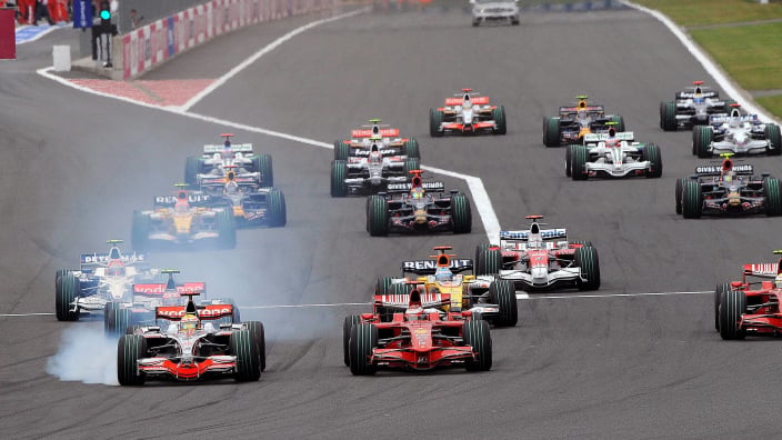 Driver suffers horror 190mph crash after taking off like a plane at former F1 track