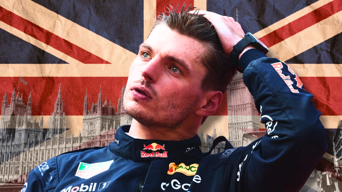 Max Verstappen sticks boot into Lego F1 cars at British Grand Prix