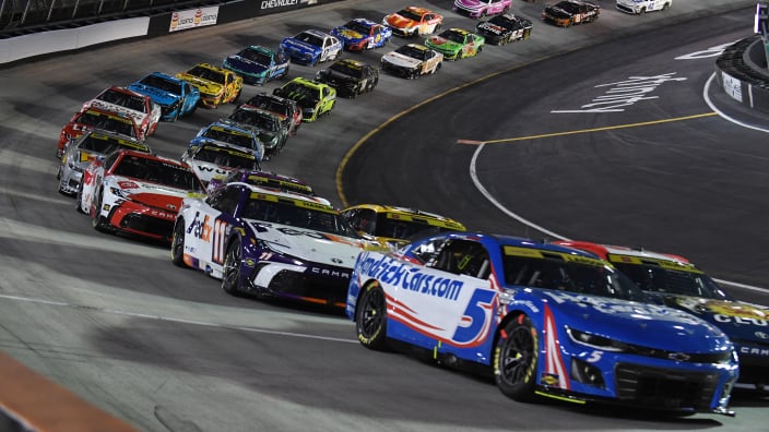 An image of the 2024 NASCAR Cup Series race at Bristol Motor Speedway