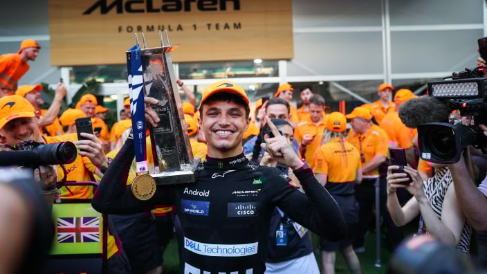 Lando Norris winst the F1 Grand Prix of Miami