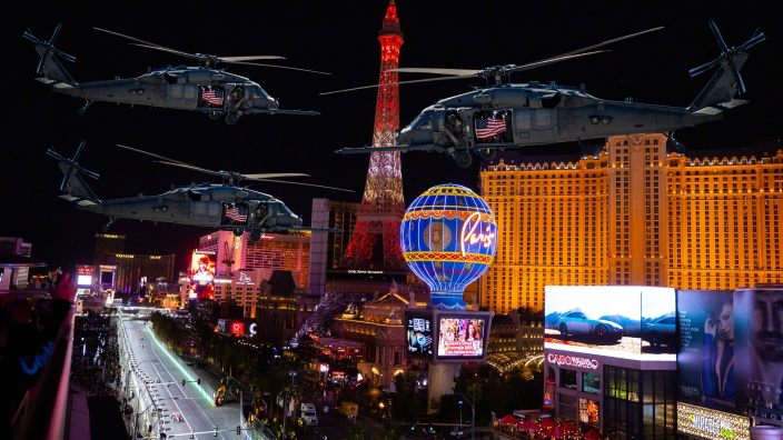 F1 Las Vegas Grand Prix uses helicopters for bizarre safety reason