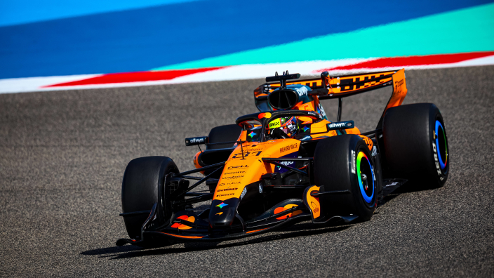 Piastri during Day 1 of Bahrain Test 1