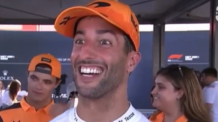 Ricciardo cusses Norris four times in Italian in amusing interview blunder