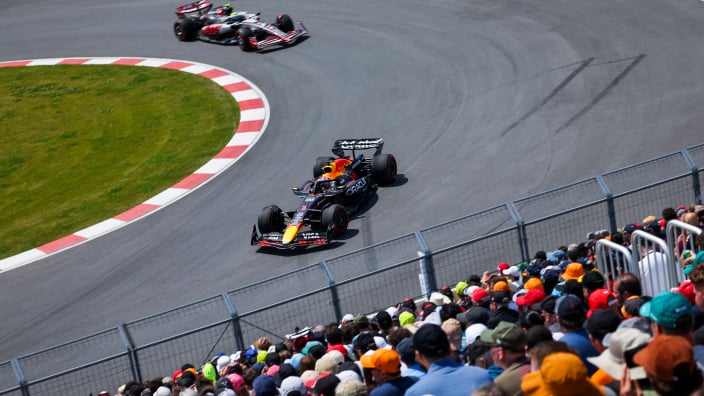 Verstappen during FP1 in Montreal