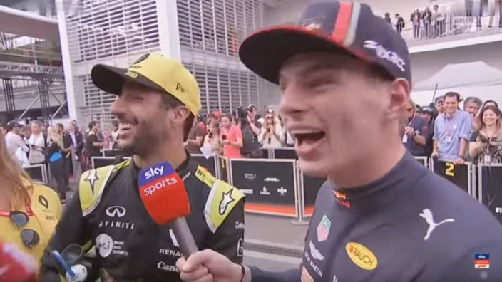VIDEO: Verstappen interviews Ricciardo after Mexican GP!