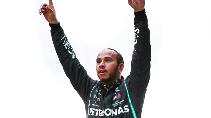 Hamilton lets tears flow as he clinches record 7th F1 title - The San Diego  Union-Tribune