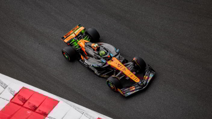 Norris during FP1 in Abu Dhabi