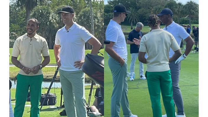Hamilton - "I'll stick to driving on the track" after golf challenge with Tom Brady
