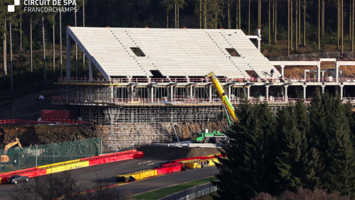 Eau Rouge grandstands take shape as Spa track continues major makeover