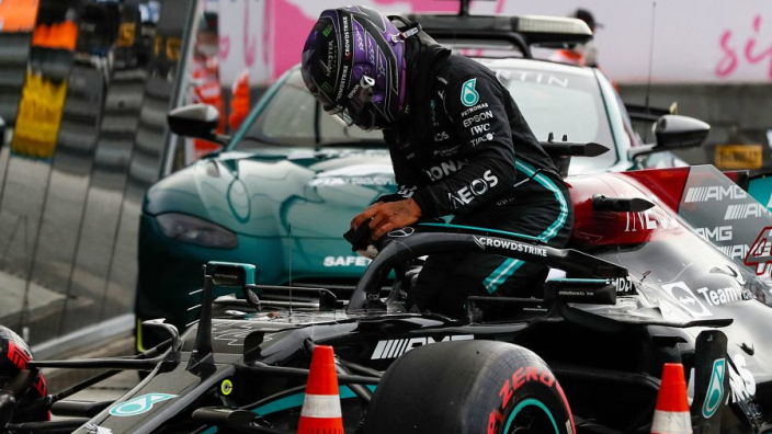 Hamilton errors "not what you expect from a champion" after crashing twice