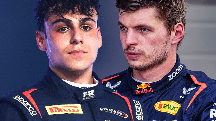 Arvid Lindblad and Max Verstappen