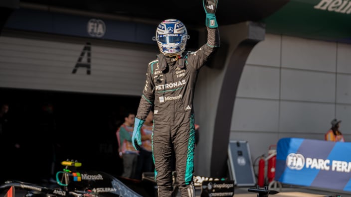 F1 Sprint Race Results: Russell made to work as Ferraris claim podiums and Mercedes star penalized