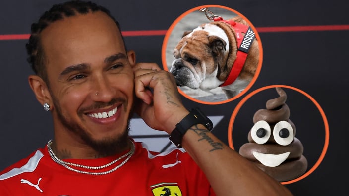 Lewis Hamilton reveals how dog Roscoe 'dropped turds' at F1 rival's door