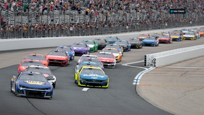 A generic image of the NASCAR Cup Series race at New Hampshire Motor Speedway in 2024
