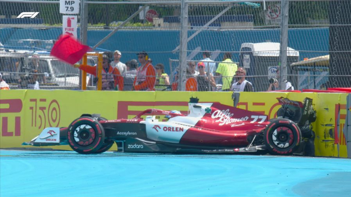 Se estrella Valtteri Bottas en las FP1 del GP de Miami