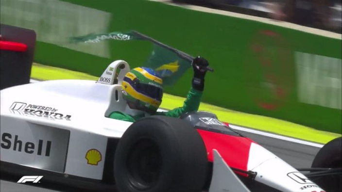 VIDEO: Senna's McLaren driven by nephew at Interlagos