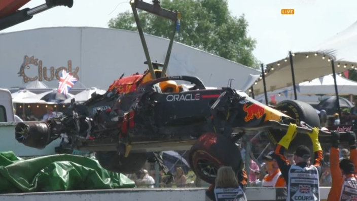 Verstappen crash - Fan footage reveals ferocity of impact at Copse