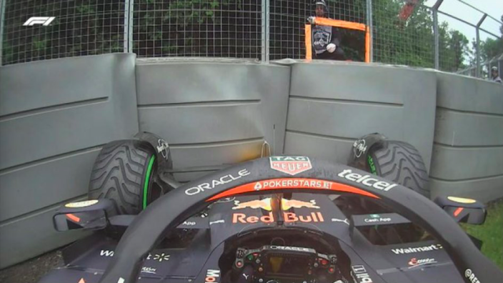 Sergio Perez apologises to Red Bull after Canada qualifying crash