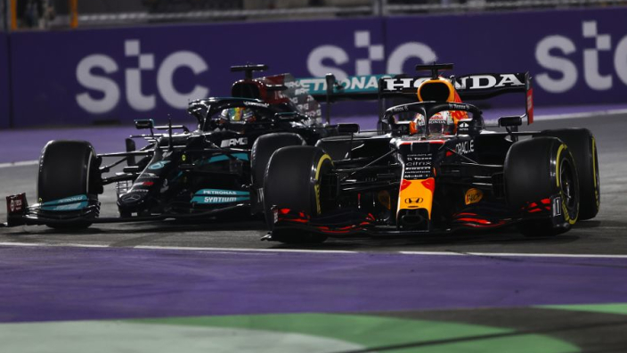 Verstappen blamed for Hamilton collision as stewards hand out time penalty