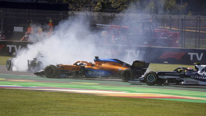 Ricciardo offers Bottas apology after triggering first corner "chaos"