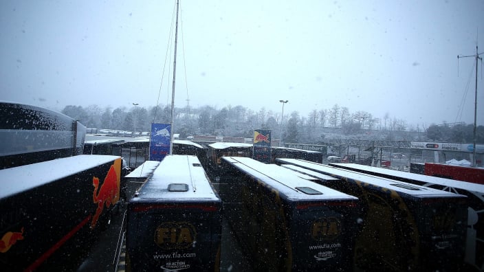 This F1 track covered in snow looks AMAZING