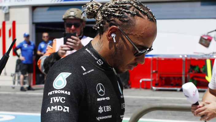 Lewis Hamilton, al fondo de la parrilla en el Gran Premio de Italia