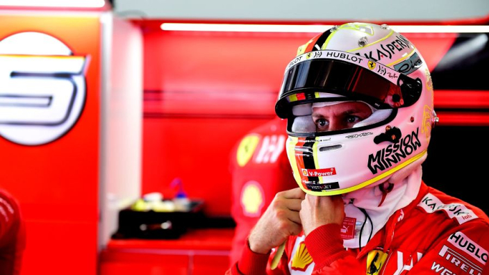 Vettel evaluates performance of Ferrari car