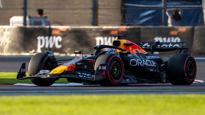 Verstappen during practice in Mexico