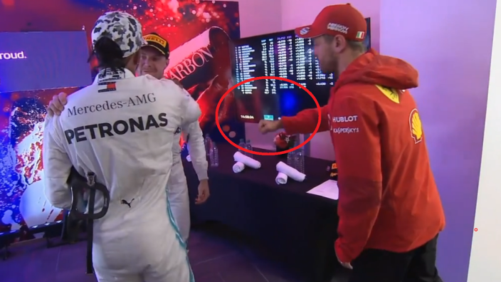VIDEO: Vettel shows his class by congratulating Hamilton after title win