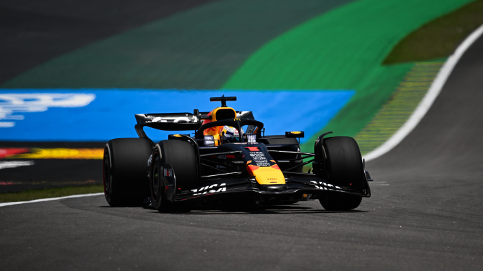 Verstappen during practice at Interlagos