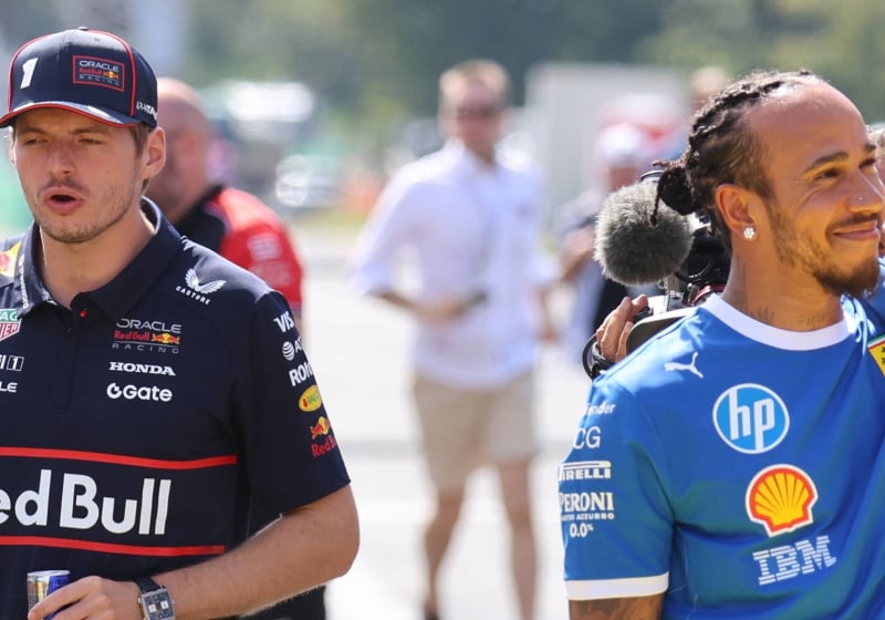 Max Verstappen, Lewis Hamilton, Red Bull, Ferrari, Monza, Italy, 2025