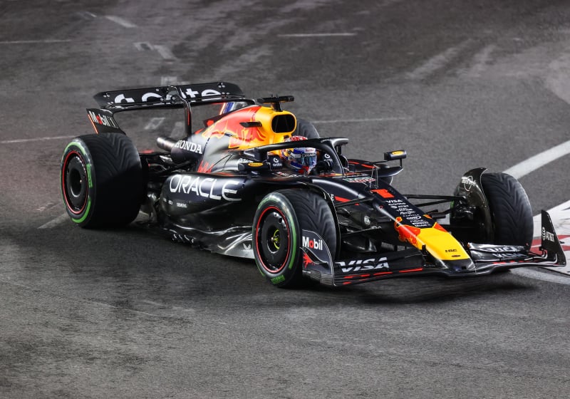 Verstappen during FP3 in Las Vegas