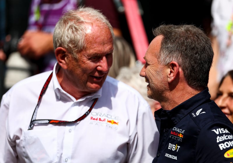 dr. Helmut Marko and Christian Horner from Red Bull Racing