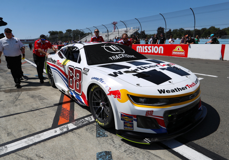 An image of Shane van Gisbergen's No. 88 Chevrolet at Watkins Glen
