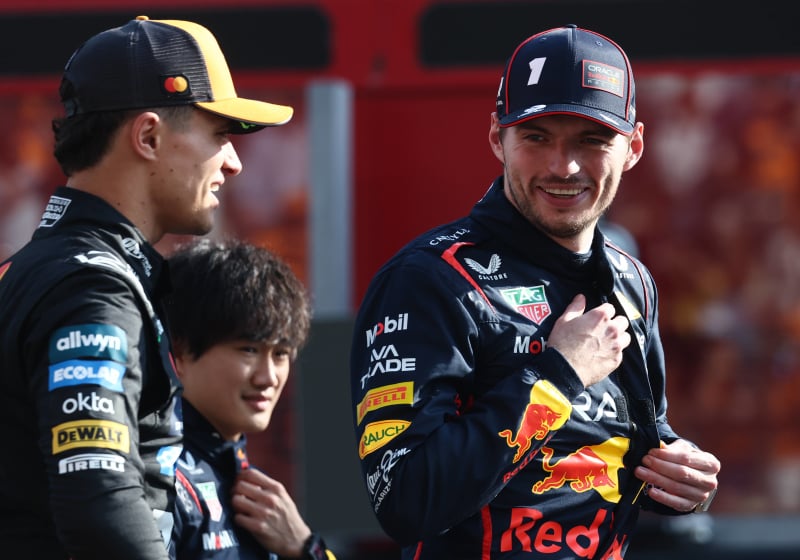 Max Verstappen and Lando Norris