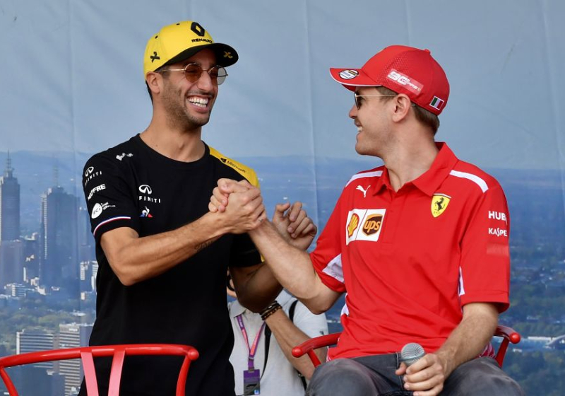 Ricciardo expects Vettel to "bounce back" from a difficult start to 2020