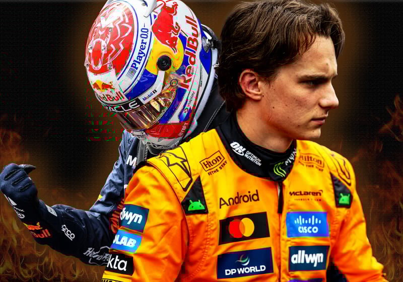 Oscar Piastri and Max Verstappen