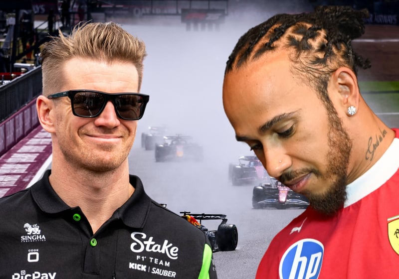 Nico Hulkenberg and Lewis Hamilton