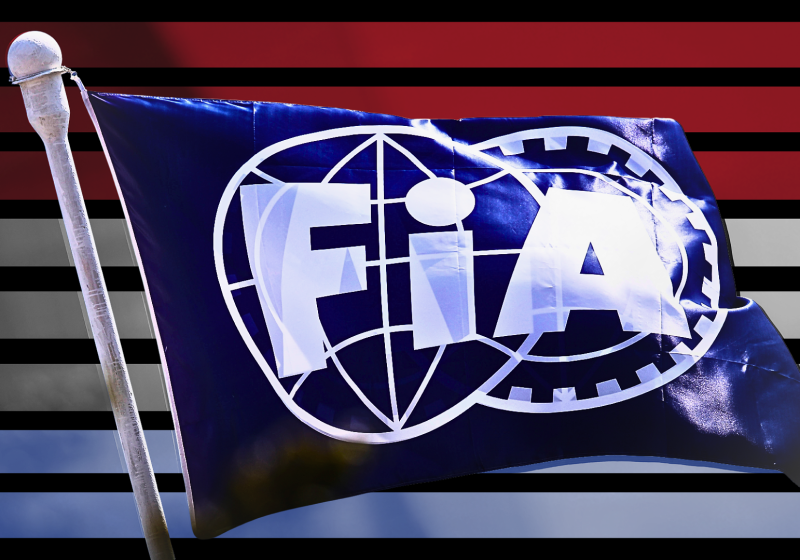 The FIA logo with Dutch colours in the background