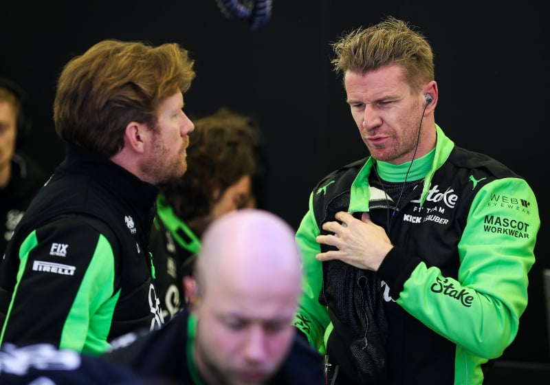 Hulkenberg during Test Day 1 in Bahrain