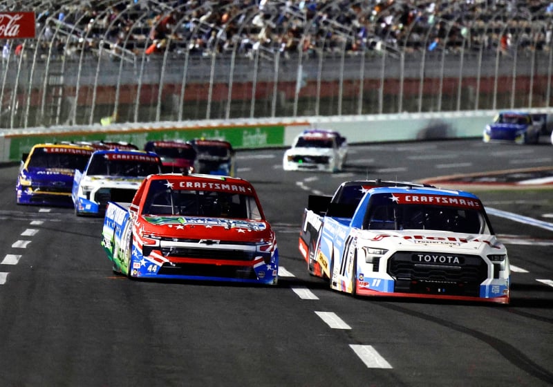 An generic image of a NASCAR Truck Series race at Charlotte Motor Speedway