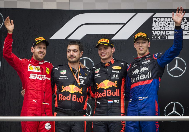VIDEO: Two Honda-powered teams on podium...31 years apart!